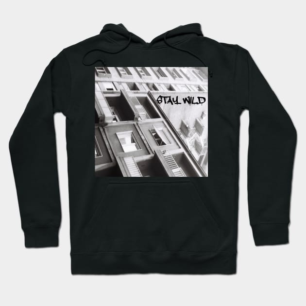 Stay Wild Graffiti Tag Hoodie by blckpage